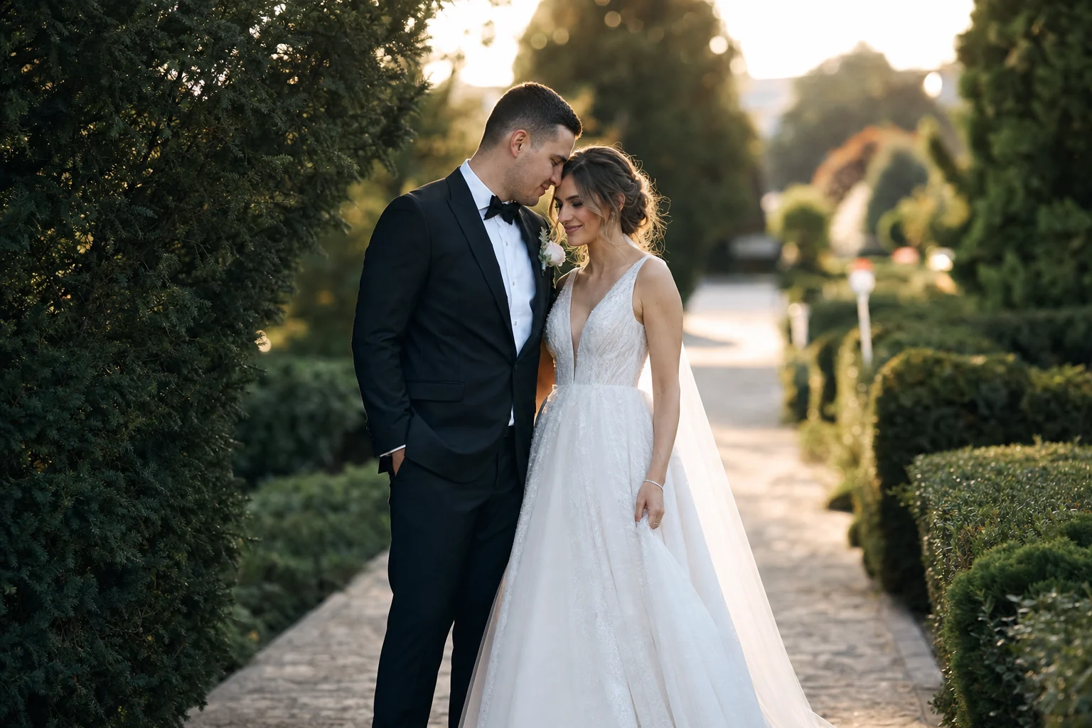 Elegant wedding portrait photography